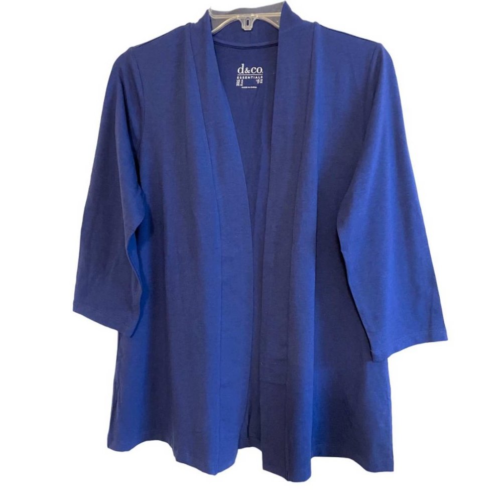 Denim & Co. Essentials Open Front Cardigan & Tank Set SMALL (818) - Picture 7 of 11